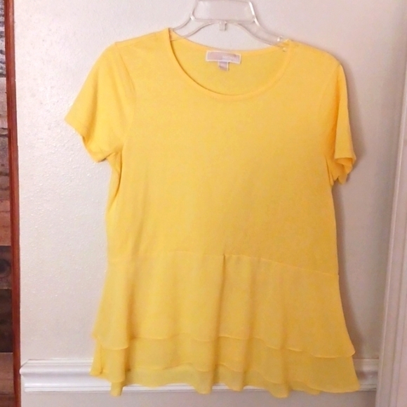 Michael Kors Yellow Top - Picture 1 of 5